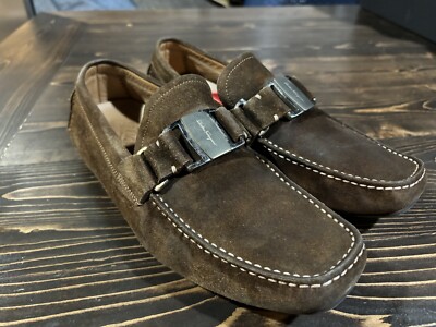 Men s Salvatore Ferragamo Driving Loafer Shoes Sz 6 EEE Brown Great Condition