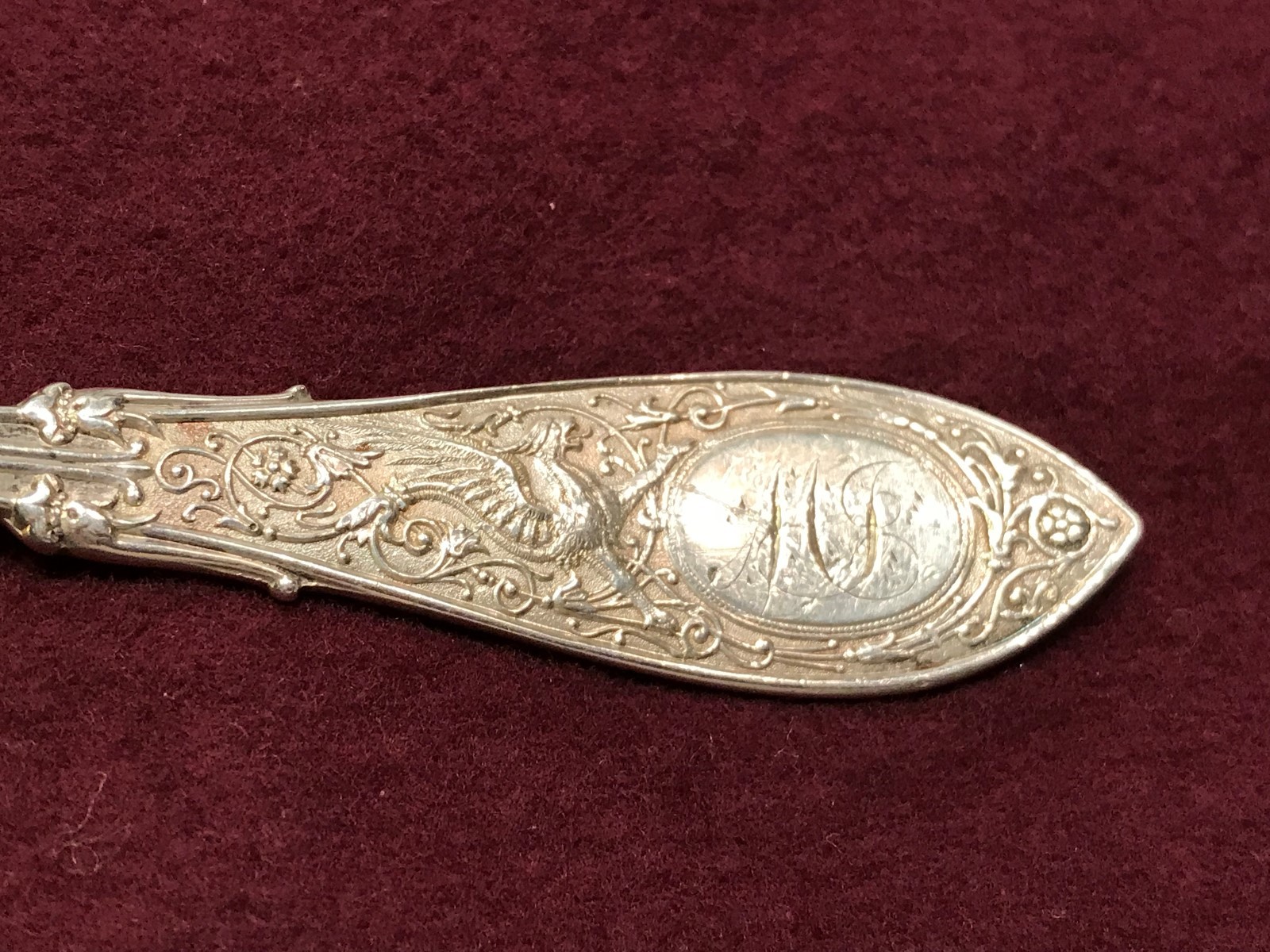 Antique 1875 Winged Griffon ‘Arabesque’  Sterling Silver by Whiting for J. Kern