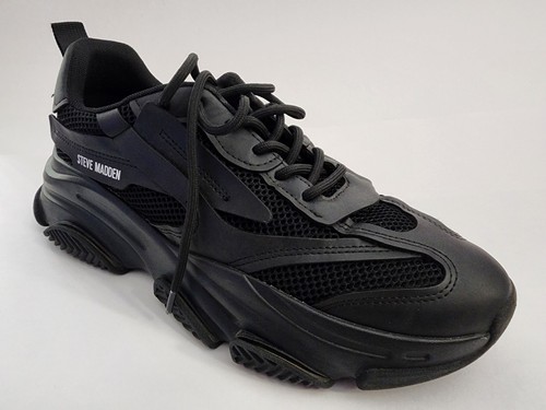 【Steve Madden】関税なし♪POSSESSION Platform Sneaker POSSESSION Black Platform Lace-Up Women's Sneaker – Steve Madden