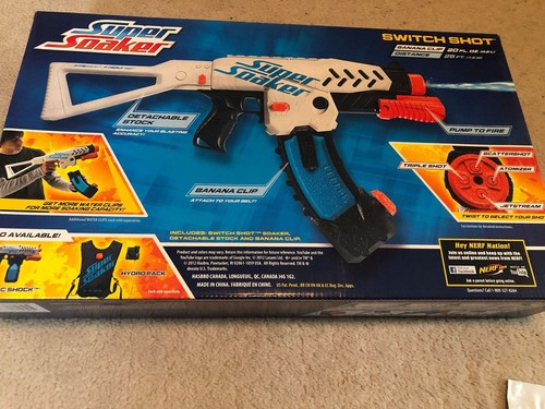 New Nerf Super Soaker X-treme Switch Shot Water Gun w/ Shoulder Stock & Clip New