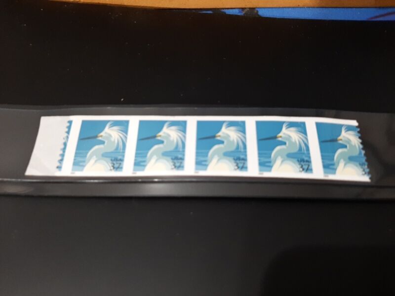 Snowy Egret A2925a Stamps Errors Freaks Oddities Efo Coil Of 5. Mis Perf