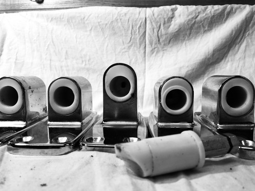 Kason 1245 Walk In Cooler/freezer Hinge Pockets. Lot Of 5 And 1 Cam Pivot Pin