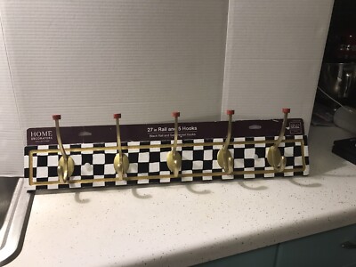 Unique Wall -Mounted Coat Rack: Hand Painted 5 Hooks & E Hooks/choice