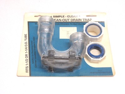 NEW! SIMPLE CLEAN EASY CLEAN-OUT DRAIN TRAP, 1-1/2'' or 1-1/4'', PF-41