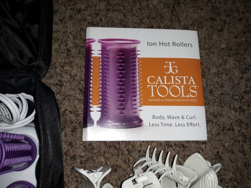 Calista Tools S12-Base Ion Hot Rollers Short Style Set Base with clips in case