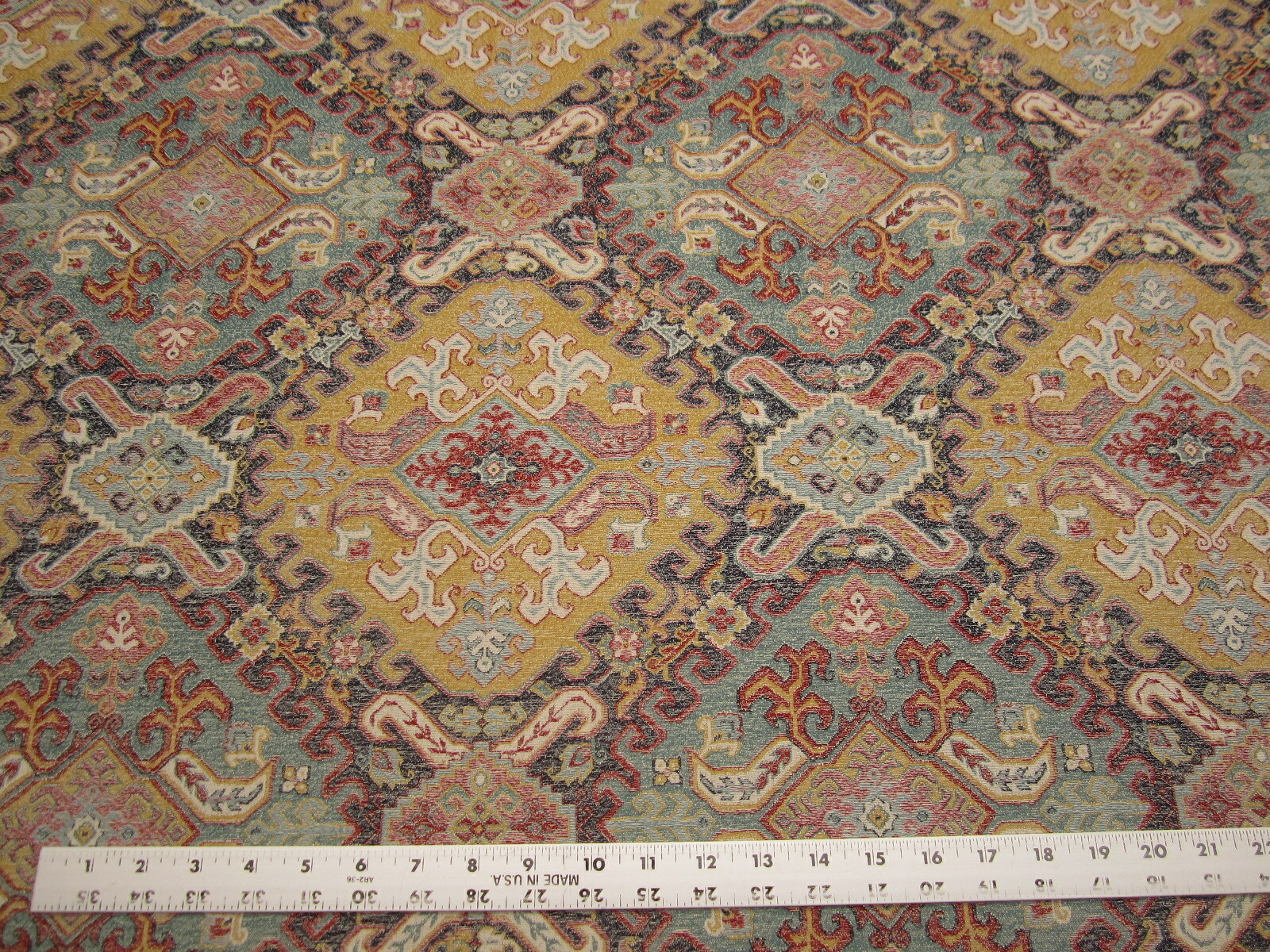5 1/2 yards of designer southwest upholstery fabric r3029