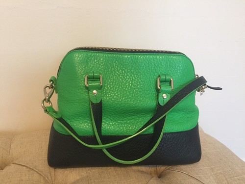 Kate Spade Grove Court Maise Green & Navy Satchel & Crossbody Bag