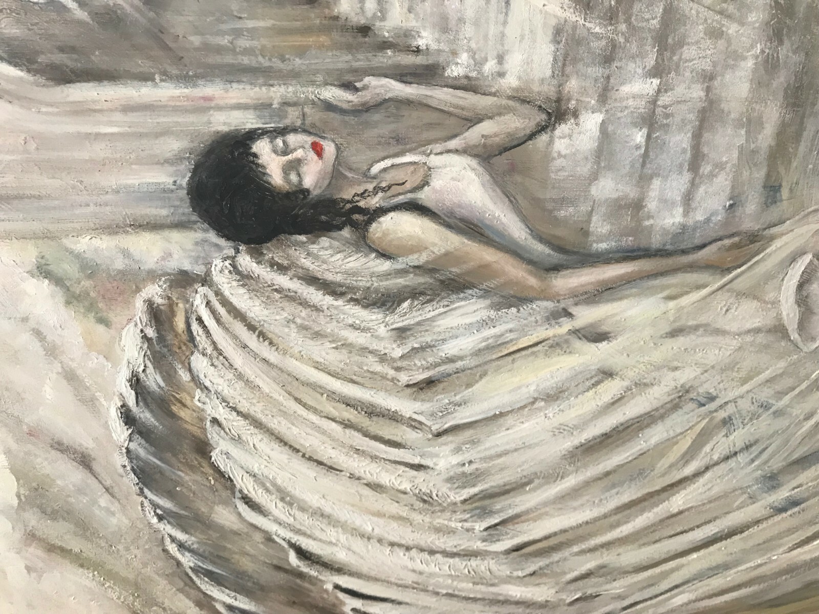 Time to Go - 24 X 48 oil over acrylic original painting by Artist Becky Claffy