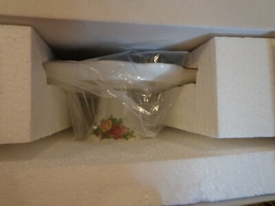 Royal Albert Old Country Roses 12'' Scalloped Footed Cake Plate, Gold Edge - NIB