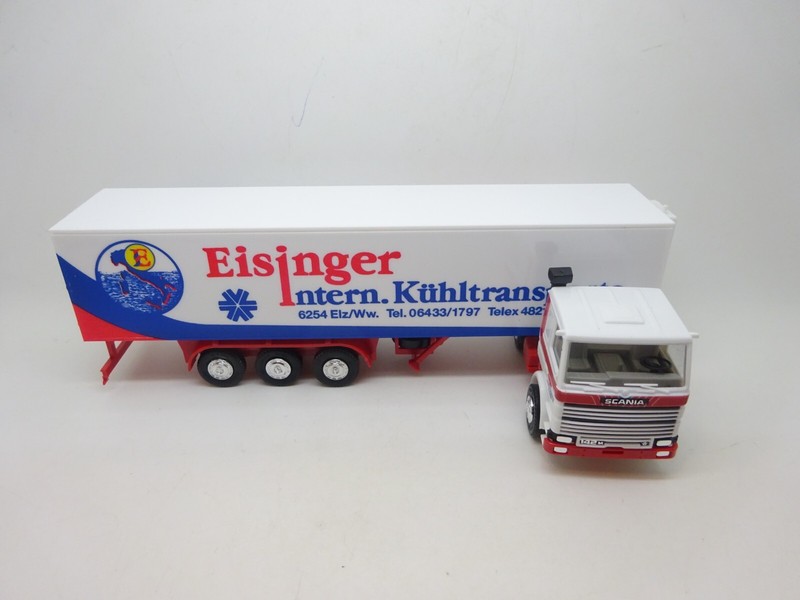 Herpa: Scania Koffer- Sattelzug Eisinger (Ssk26)