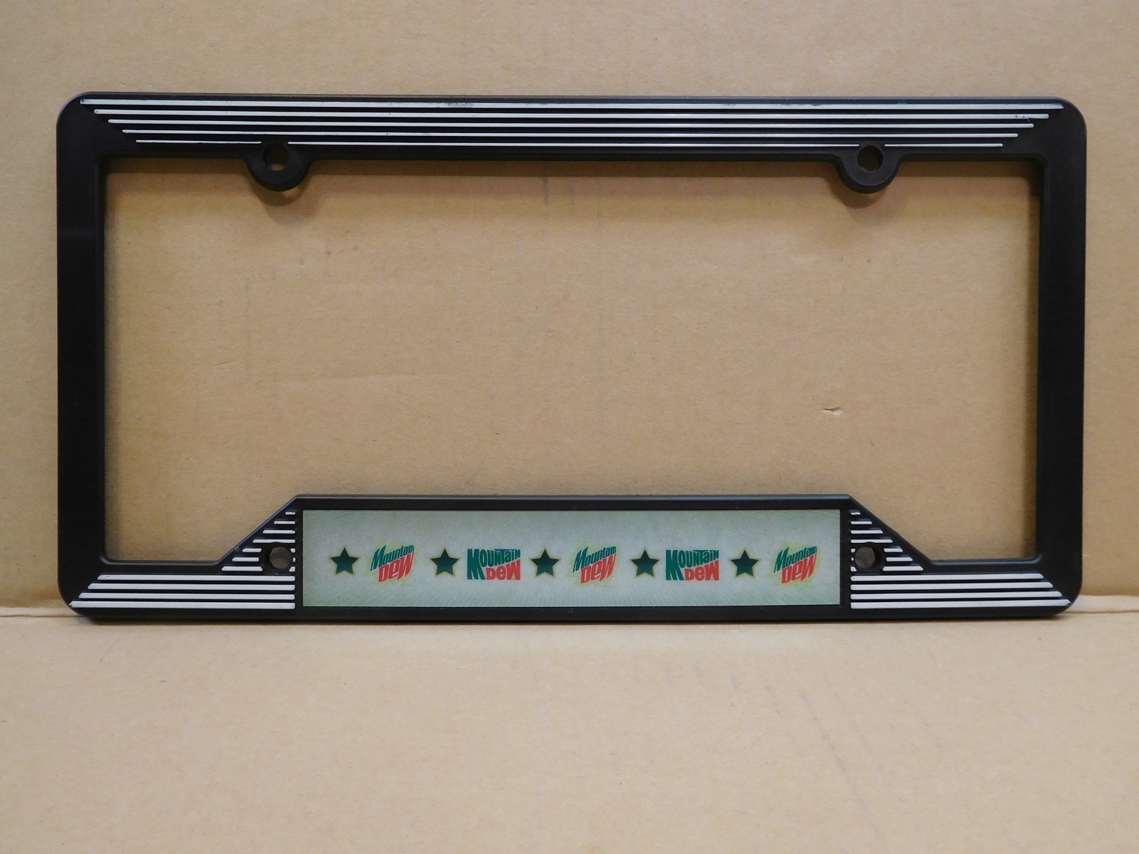 Pair of Vtg Mountain Dew Plastic License Plate Frames Frame NOS Excellent Cond