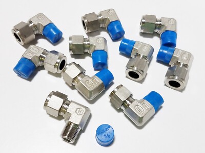 (10) HAM-LET 769LSS1/2x3/8 Let-Lok 1/2'' Tube x 3/8 NPT Stainless 316L Male Elbow