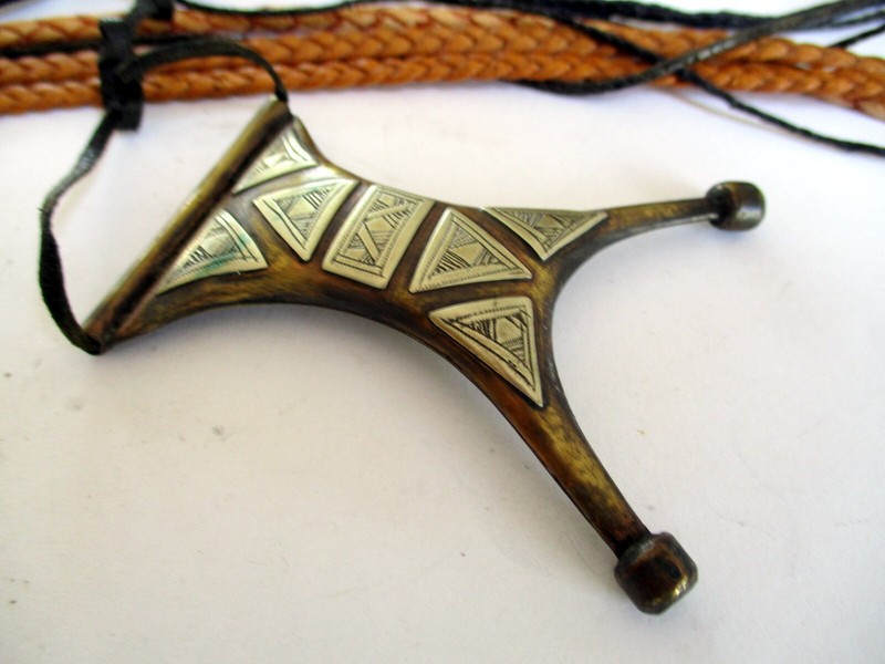 Silber Amulett Medaillon Berber Tuareg Sterling Marokko Nomaden Beduinen Touareg