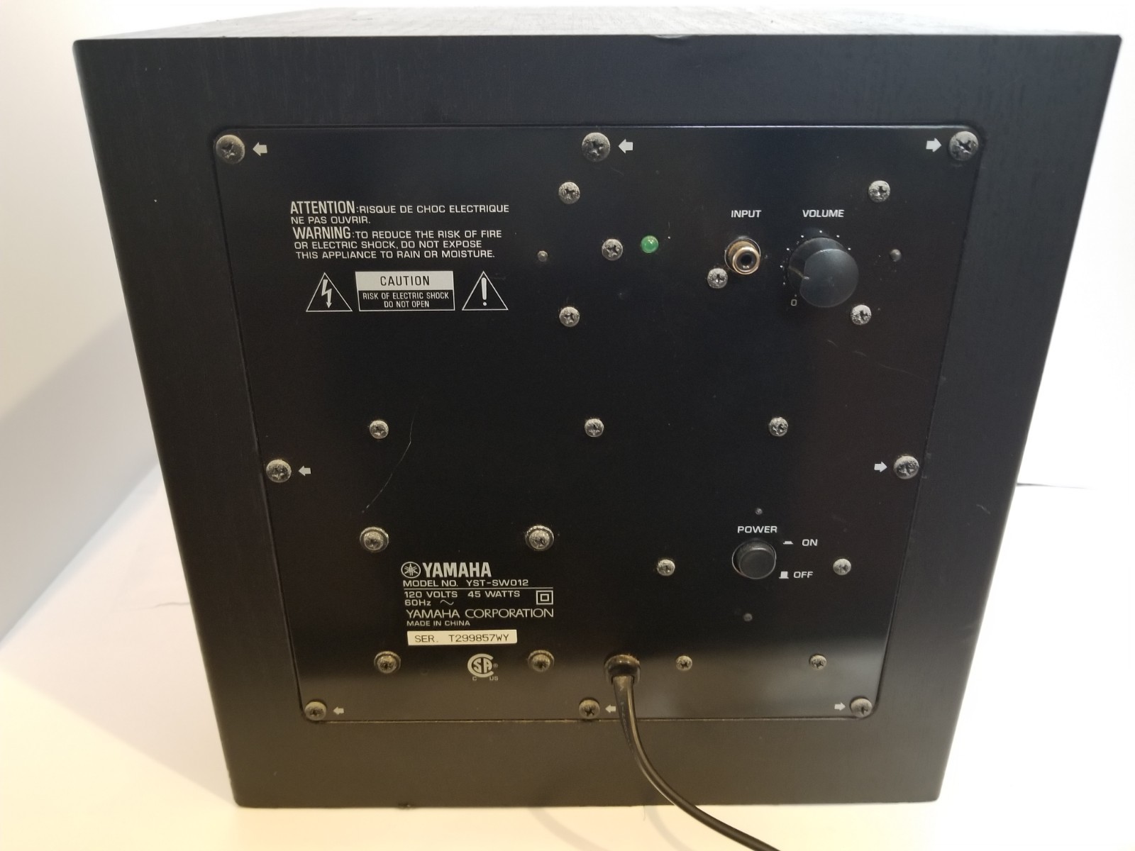 Yamaha YST-SW012 Home Theater 8-Inch Front-Firing Active Subwoofer