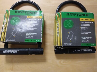 Heavy Duty Kryptonite Bike Lock-Kryptolok 5''x 9''-1/2'' Hardened Steel Shackle
