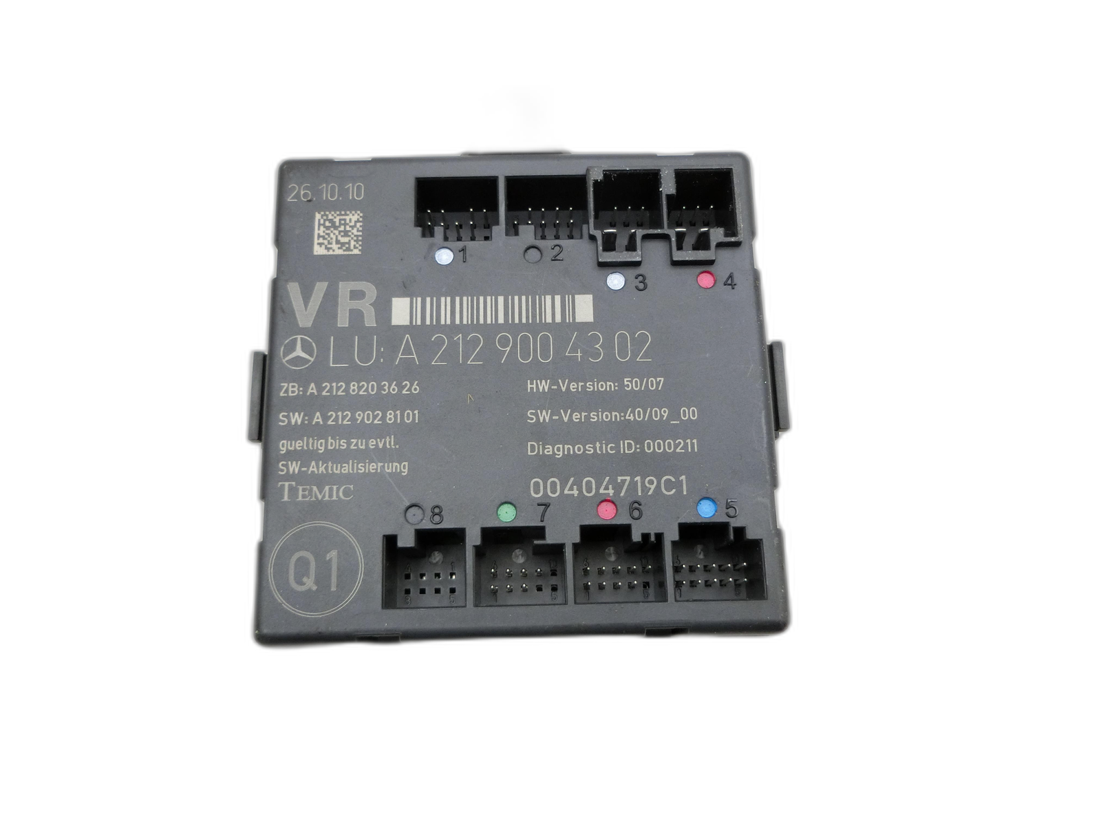 Appareil de commande Unité porte droite avant pour Mercedes W204 S204 C180 11-14 - Bild 1