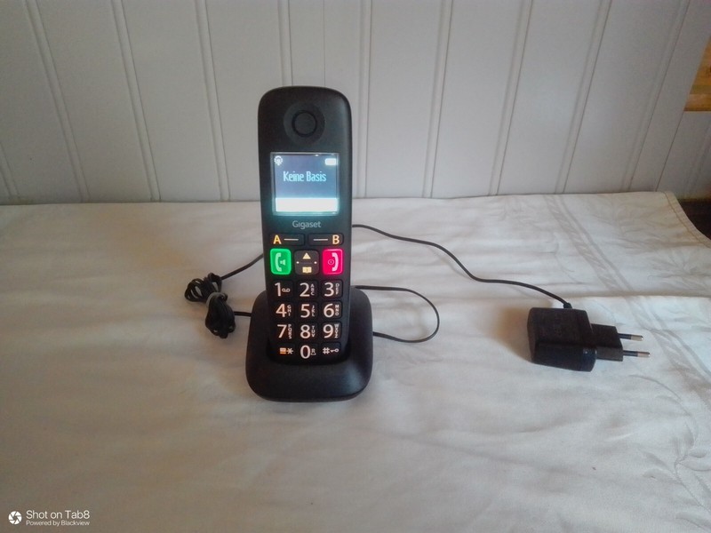 Gigaset E290hx Telefon Schwarz - GroÃE Tasten, Nur Ladeschale, ZusatzgerÃ¤T