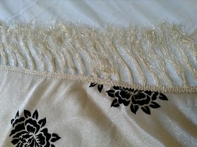 NWT vintage scarf scarves triangle gold sparkle fringe shawl fancy party formal