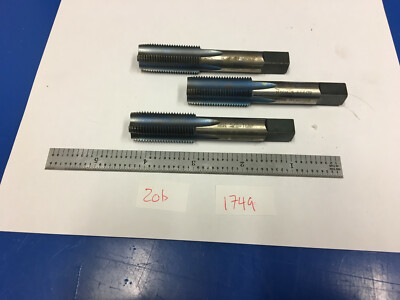 CHOOSE QUANTITY New 12-24 NC GH1 Bottoming Hand Tap Ground Thread HSS HS 4 flute