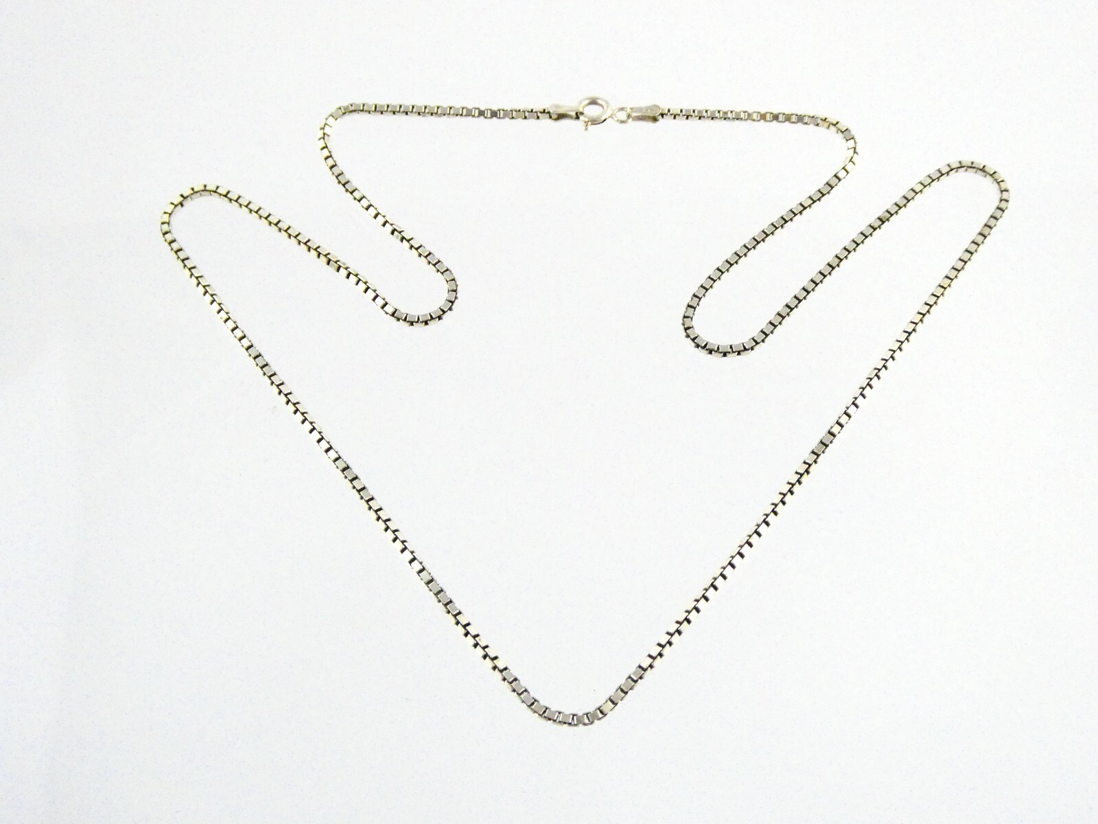 関税/送料込み【en route】アフロディーテ チョーカーネックレス FNA Italy Sterling Silver Box Chain Necklace 925 20 Inches