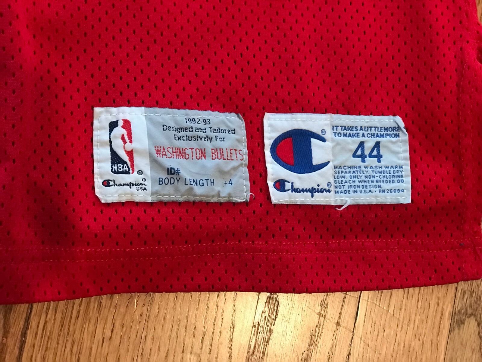 1992 93 Washington Bullets PERVIS ELLISON Game Used Worn Jersey and Shorts   NBA