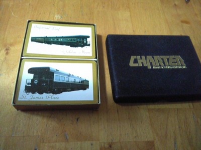 Train playing cards Imperial Leaf Golden Moon Charter Mfg Co  St James Place