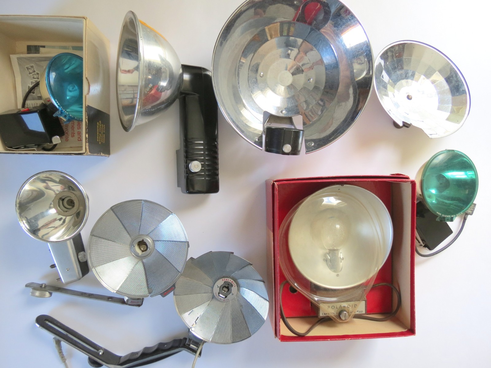 Vintage Flashgun Attachment Reflectors Photography Lot Kodak Polaroid Honeywell