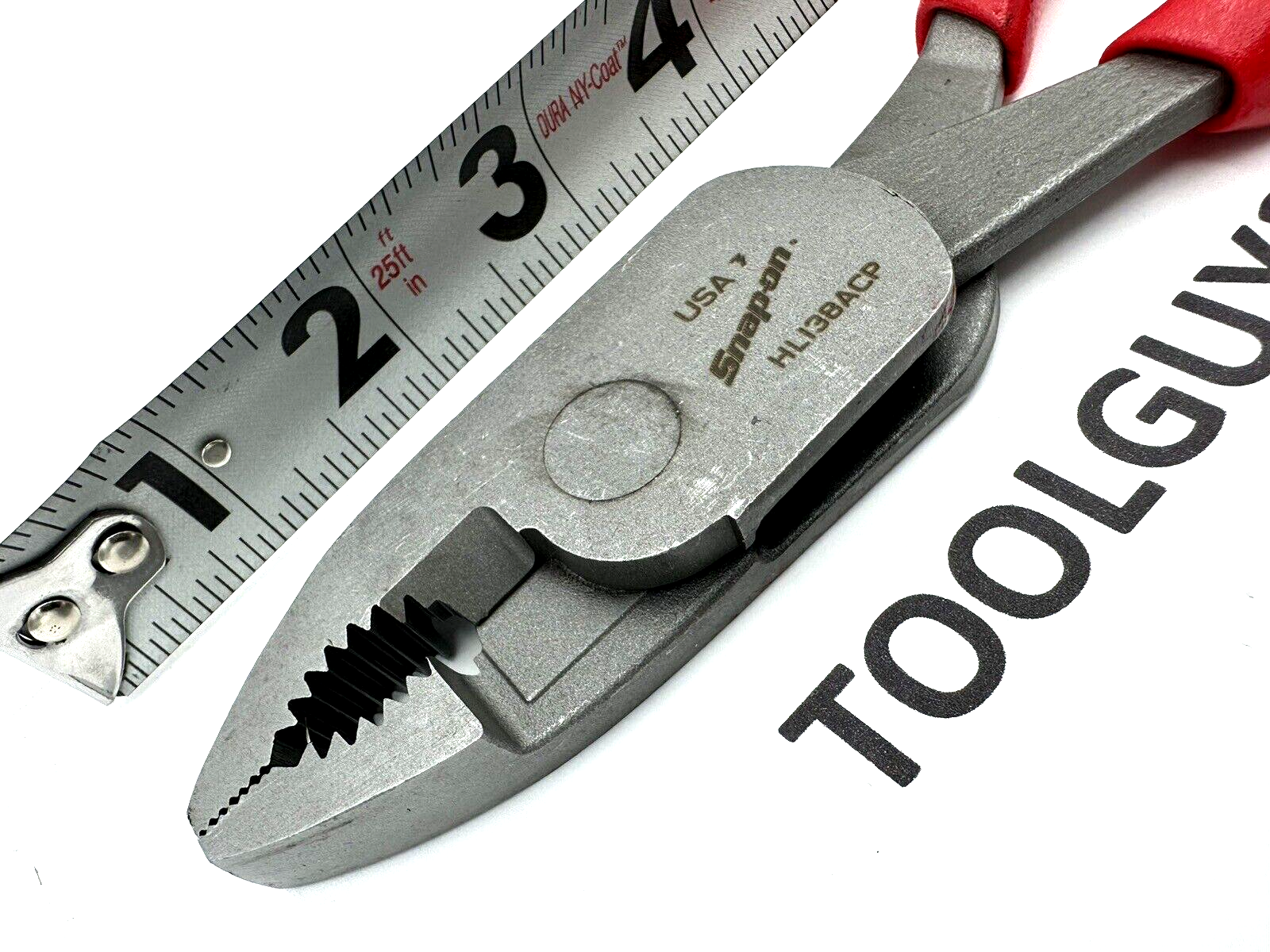 SNAP ON TOOLS USA RED 8" Soft Grip High-Leverage Combination Pliers HL138ACP NEW