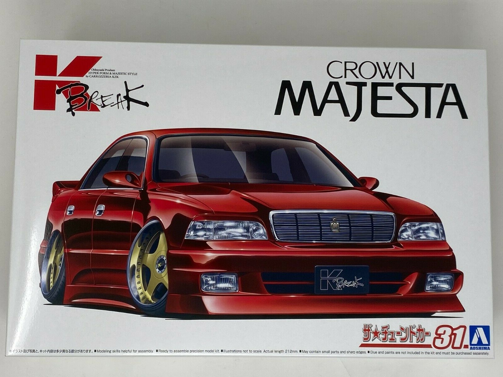 Aoshima 1/24 Scale Toyota K-BREAK UZS141 CROWN Majesta 1991 Aoshima 1/24 Scale Toyota K-BREAK UZS141 CROWN Majesta 1991