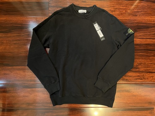 トップス STONE ISLAND CREW NECK SWEAT Stone Island Black Mock Neck Sweatshirt 61352 (NEW, M XL