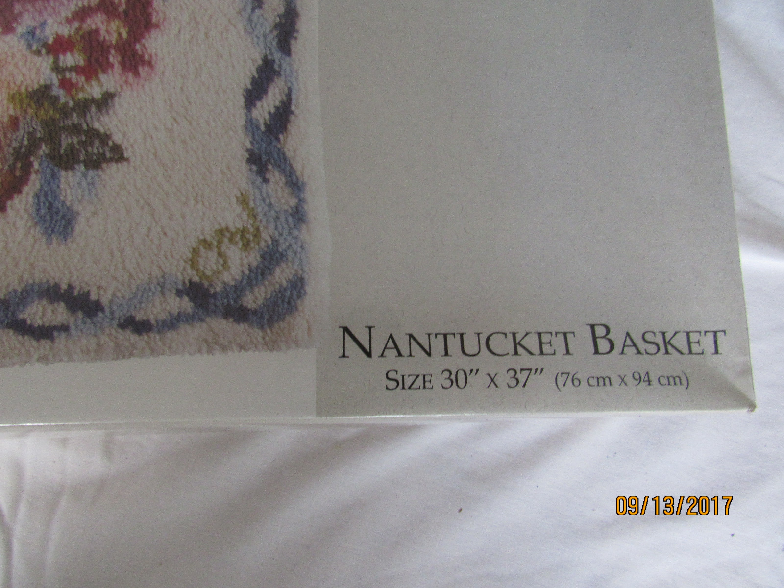 Vintage NIB NOS BERNAT Clair Murray Latch Hook Kit NANTUCKET BASKET 30 x 37