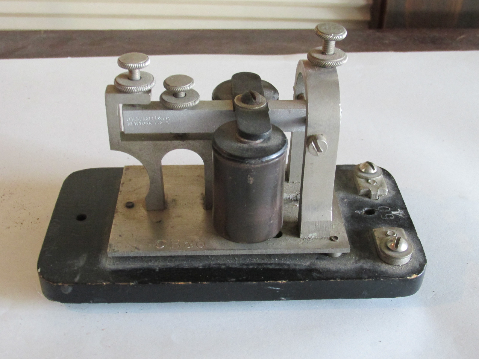 CB & Q Railroad RELAY Telegraph Key Sounder Pat 1895 Original Chicago Burlington
