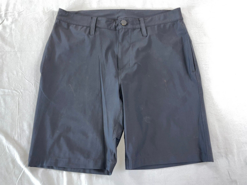 Z By Zella Lightweight Flat Front Athletic Chino Tech Shorts. Black, Men