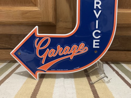 Gulf Service Garage Sign Arrow Vintage Style Wall Decor Autoparts Tools Gas Oil