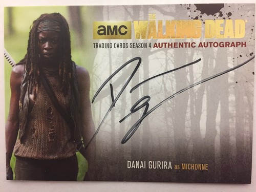 Walking Dead Season 4 PART 2 - GOLD Danai Gurira - Michonne AUTOGRAPH DG2