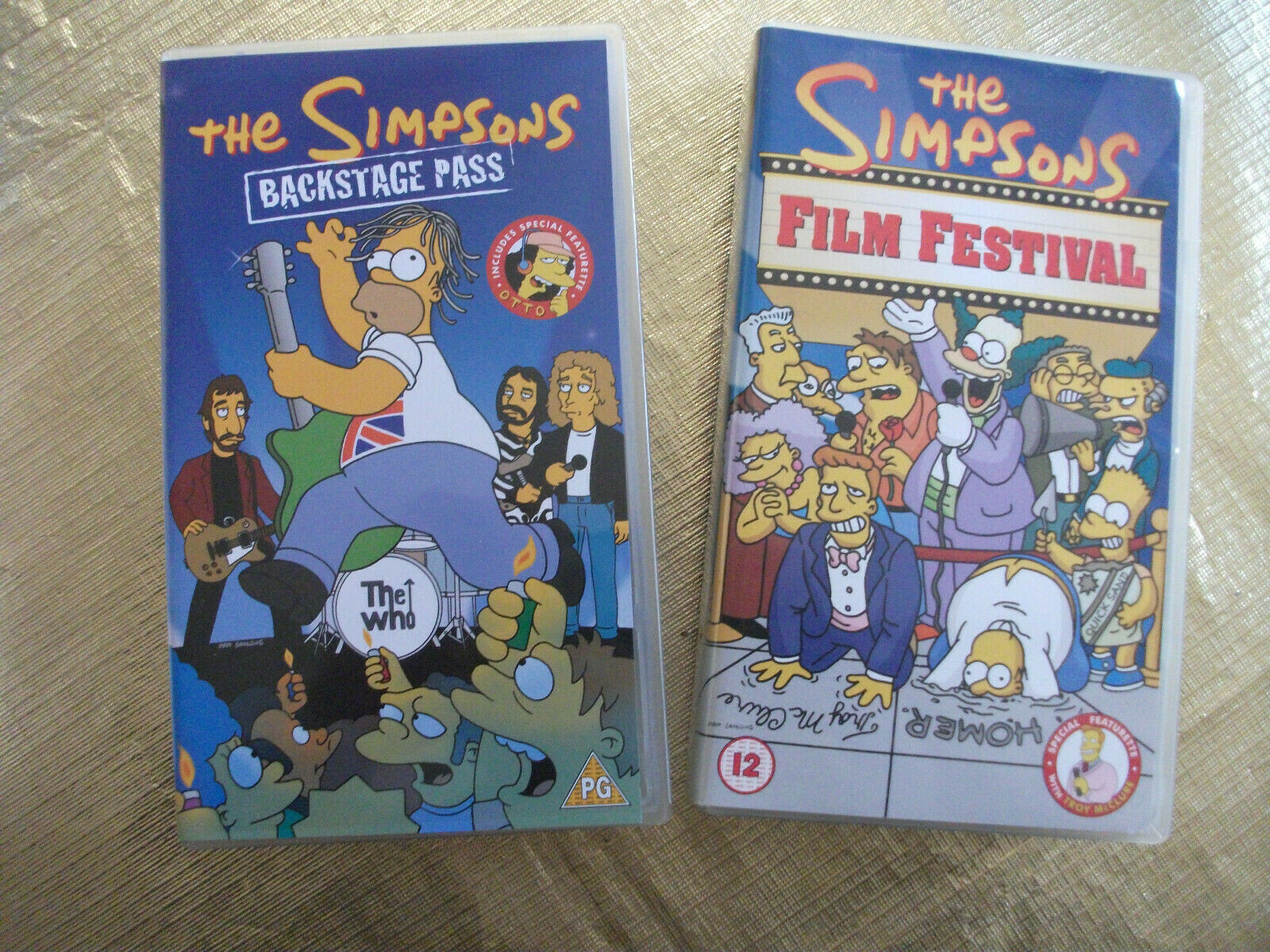 THE SIMPSONS BOX SET BACKSTAGE PASS & FILM FESTIVAL VHS