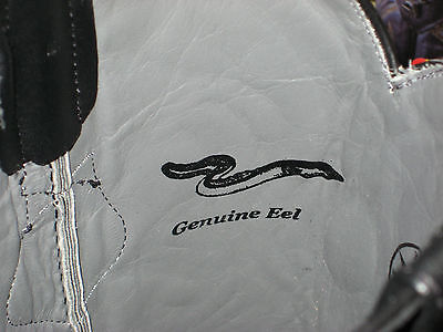 Pre-owned Los Altos Boots Los Altos Women Black Genuine Eel Western Cowboy Boot (m) L090805