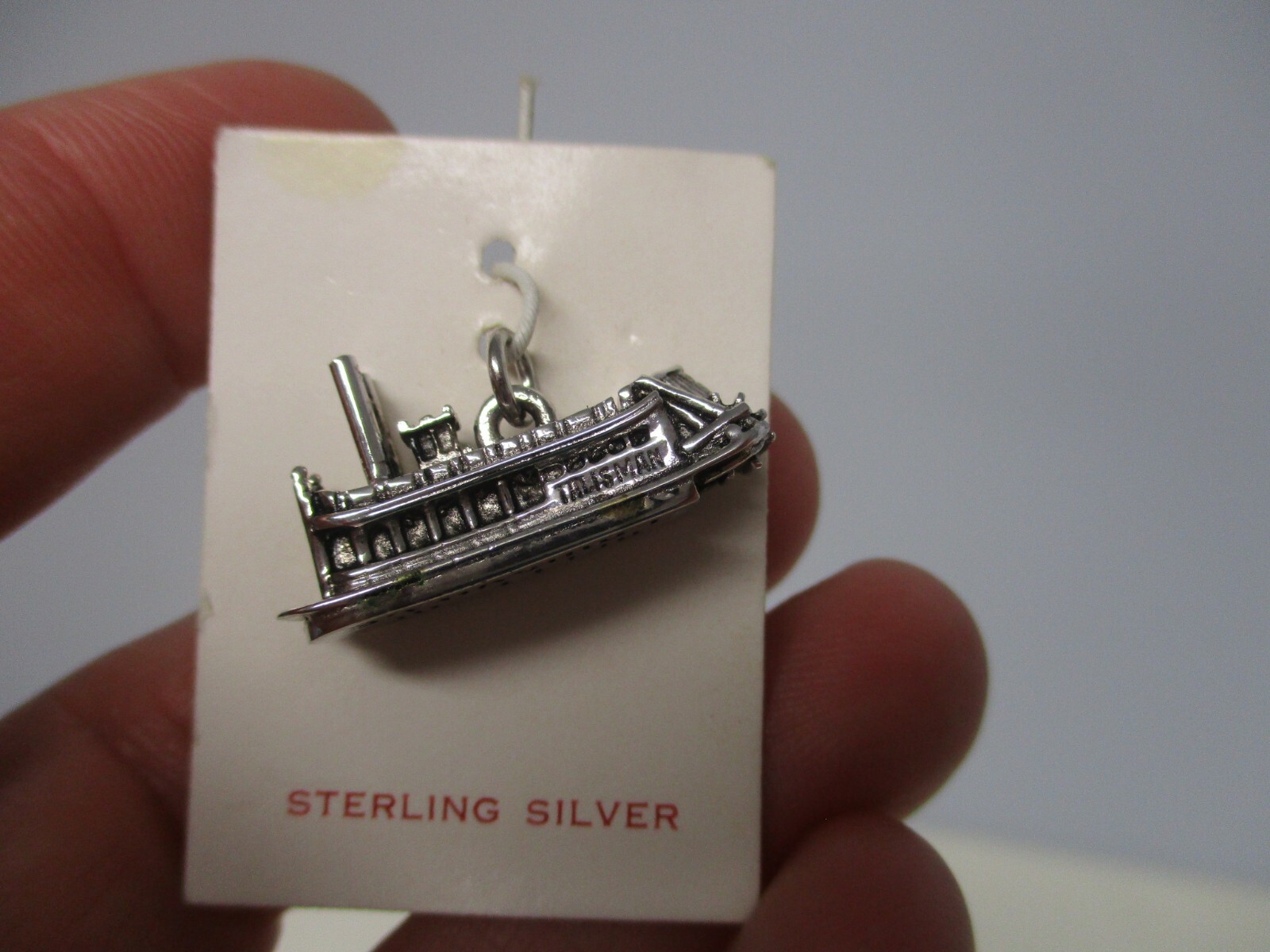 VTG STERLING SILVER BELLE OF LOUISVILLE KENTUCKY RIVERBOAT CHARM 1