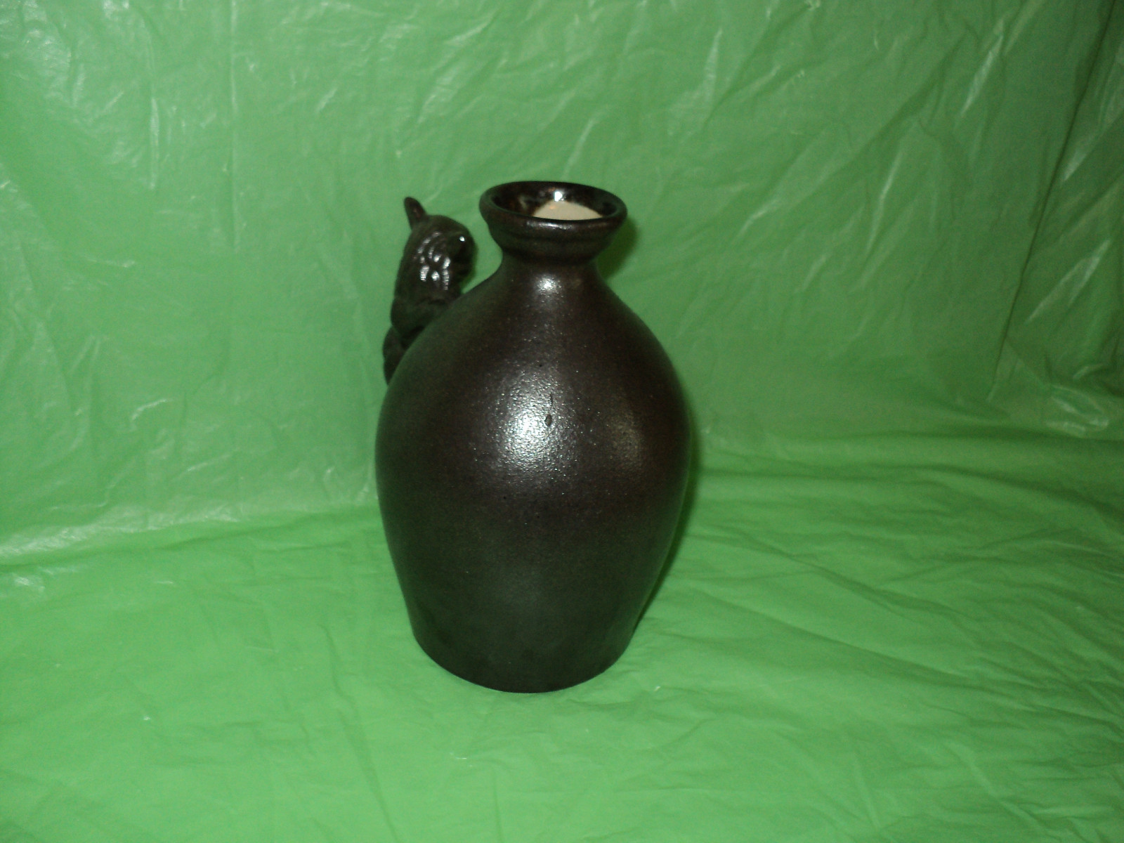 Vintage Asian Design Lion Handle Pottery  Jug