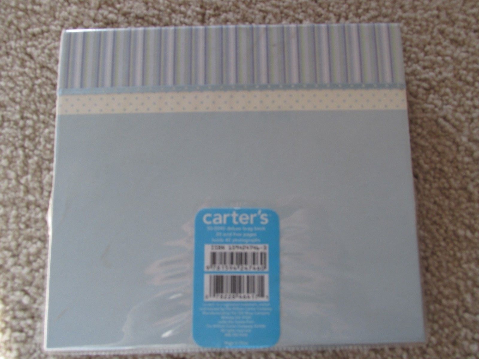 Carter's 20 page Blue Baby Photo Album   New    Free shipping
