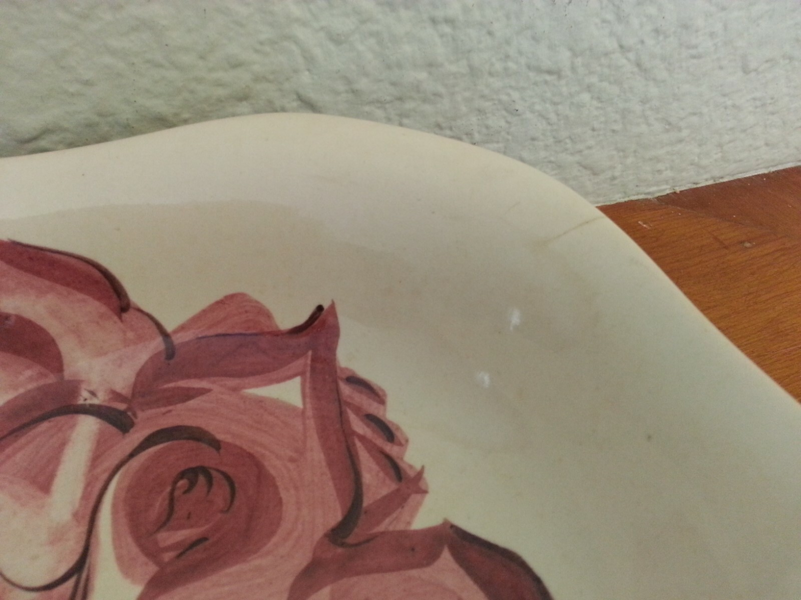 Vintage Red Wing Lexington Rose China Serving Bowl, hand painted, collectible
