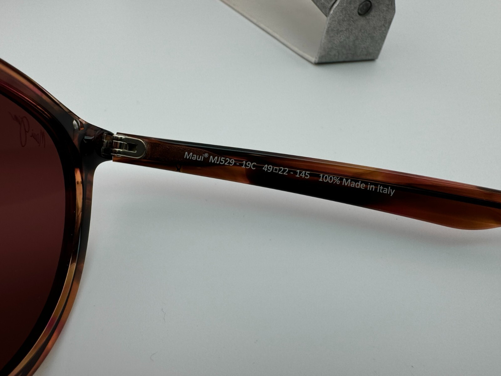Pre-owned Maui Jim Sunny Days Mj 529-19c Espresso Smoke Maui Rose Red Polarized Sunglasses In Pink