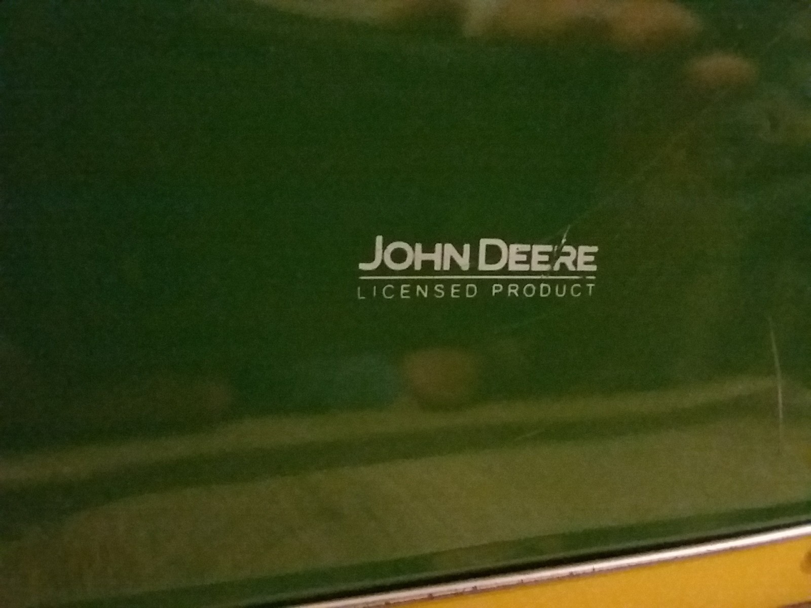 Vintage Metal John Deere Lunch Box Piggy Bank See Description