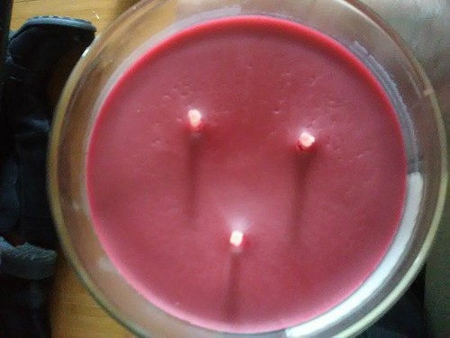 Bath & Body Works Red Velvet Cupcake Scented candle.