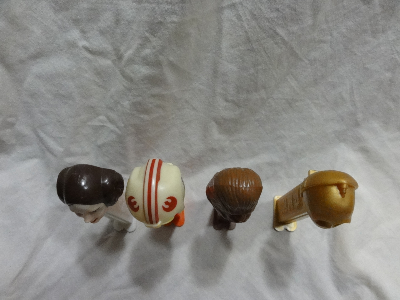 Pez Lot 4 STAR WARS Princess Leia, Luke Skywalker, Chewbacca Issue A, C3PO