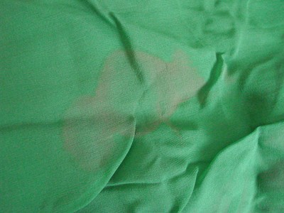 Vintage 50s Fabric Green Silk Chiffon Sheer 42