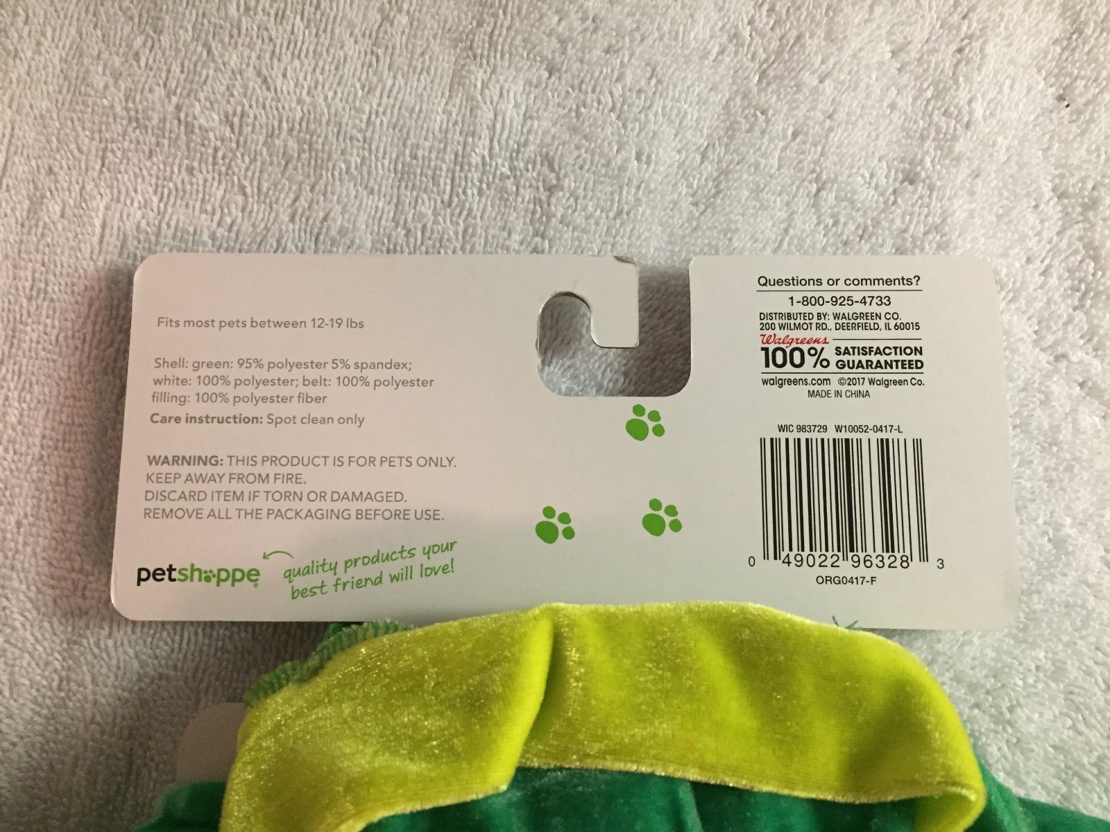 BRAND NEW! Petshoppe Dog Elf Christmas Costume With Coat & Hat-Extra Small/Small