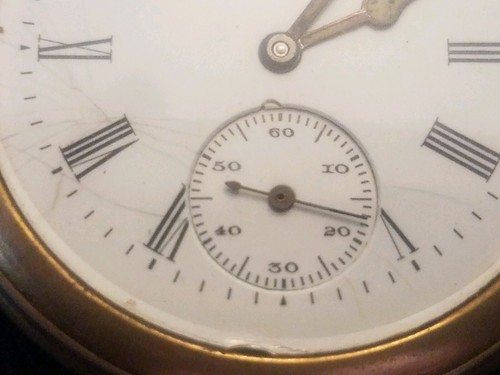 1916 Hampden Minute Man Pocket Watch ~ Glass Back Salesman Display ~ 17 Jewel