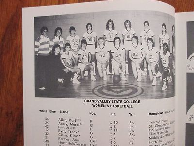 1983 Grand Valley St. Womens Basketball Guide(14 Sign/KARI ALLEN/PAT BAKER GRZYB