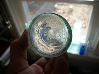 EARLY OPEN PONTIL FLARED LIP CYLINDER MEDICINE OR UTILITY PUFF 6 INCH